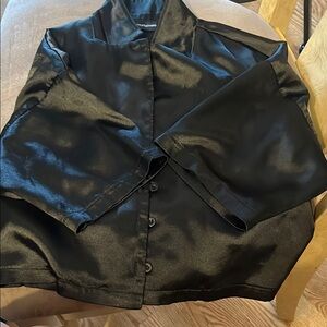 Topshop Black Blazer Satin Finish